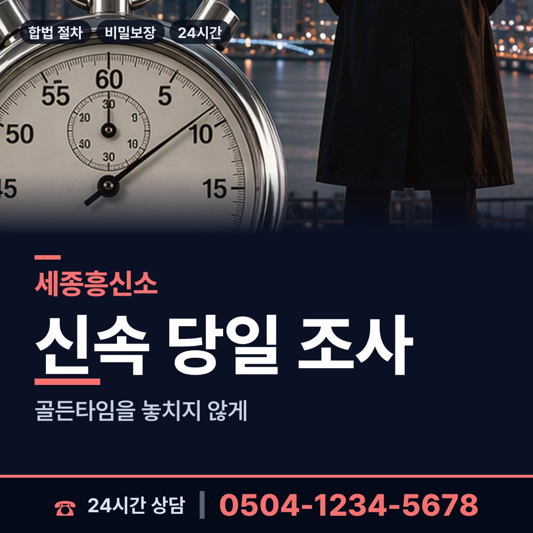 세종 조치원읍 민간조사사 상담 안내